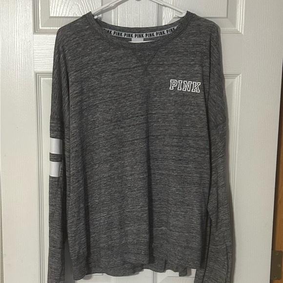 Victoria's Secret Sweaters - Victoria's Secret PINK Heathered Gray Top